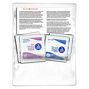 "Crescent" Antiseptic & Disinfectant Wipes Pack In Translucent Vinyl pouch