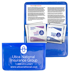 "Crescent" Antiseptic & Disinfectant Wipes Pack In Translucent Vinyl pouch