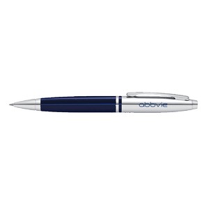Cross Calais Ballpoint Pen - Chrome & Blue Lacquer