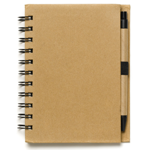 "Cruz" Larger Size Eco Inspired Jotter Notepad Notebook with Paper Pen