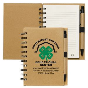 "Cruz" Larger Size Eco Inspired Jotter Notepad Notebook with Paper Pen