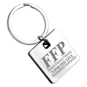 "Cube" Laser Engraved Metal Key Holder (Overseas)