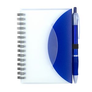"Cupertino" Stylish Spiral Notepad Notebook w/Matching Color Pen