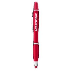 Curvaceous Metallic Stylus Highlighter Pen