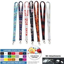 Custom 1/2" Polyester Lanyard - Full Color