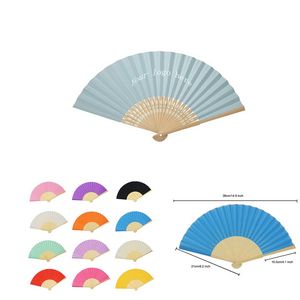 Custom Bamboo Folding Paper Hand Fan