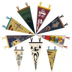 Custom Full Color Felt Pennant Triangle Flags