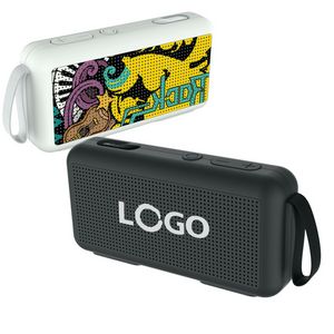 Custom Full Color Wireless Bluetooth Speaker W/Lanyard