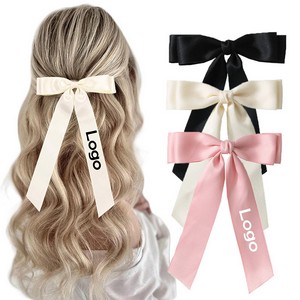 Custom Hair Bows Clip Ribbon Ponytail Holder