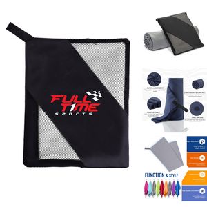 Custom Microfiber Beach Towel W/Imprinted Bag