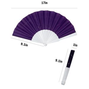 Custom Oxford Cloth Plastic Folding Fan