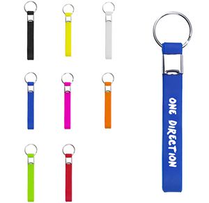 Custom Printed Silicone Wristband Keychain