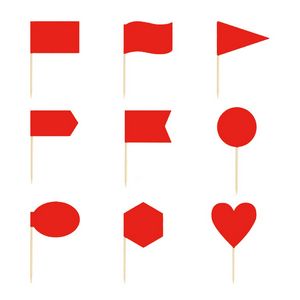 Customizable Toothpick Flag Full Color Printing Shaped Designs Available
