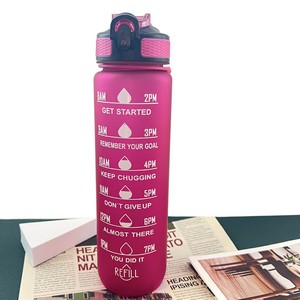 Customized 34 Oz Gradient-Colored Drinking Straw Sport Water Bottle