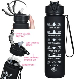 Customized 34 Oz Gradient-Colored Drinking Straw Sport Water Bottle