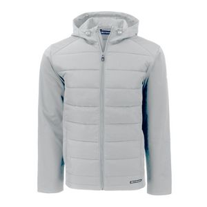 Cutter & Buck Evoke Hybrid Eco Softshell Recycled Full Zip Mens Hooded Jacket