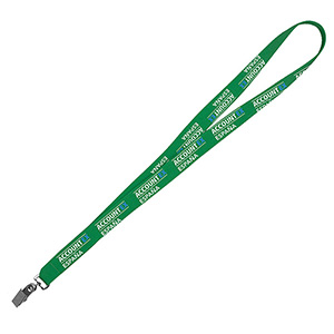 "DEWITT RECYCLED" 3/4" Import Air Ship Recycled RPET Super Fine Detail Woven-In Lanyard