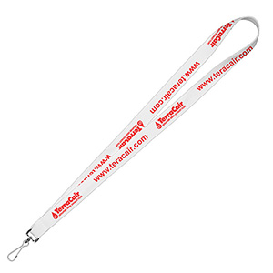 "DEWITT RECYCLED" 3/4" Import Air Ship Recycled RPET Super Fine Detail Woven-In Lanyard