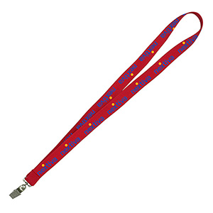 "DEWITT RECYCLED" 3/4" Import Air Ship Recycled RPET Super Fine Detail Woven-In Lanyard