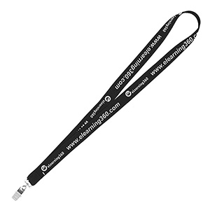 "DEWITT RECYCLED" 3/4" Import Air Ship Recycled RPET Super Fine Detail Woven-In Lanyard
