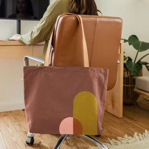 Daily Grind Super Size- Colored Canvas With Leather Handles
