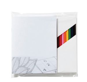 Deluxe Adult Activity Journal Book & Colored Pencils