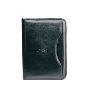 Deluxe Executive Vintage Leather Padfolio - Black