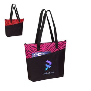 Designer Zipper Tote Bag CUSTOM OVERSEAS 1000PC MIN