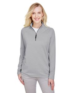 Devon and Jones CrownLux Performance? Ladies' Clubhouse Micro-Stripe Quarter-Zip