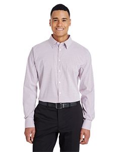 Devon and Jones CrownLux PerformanceÂ® Men's Micro Windowpane Woven Shirt