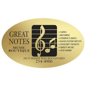 Die Cut Roll Label | Oval | 1 1/2" x 2 1/2" | Foil Papers