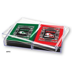 Double Clear Poker Playing Card Box