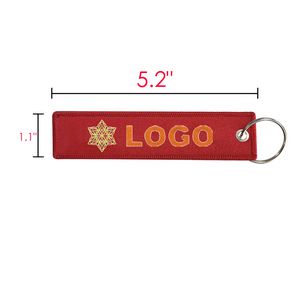 Double Sided Full Color Embroidery Keychain