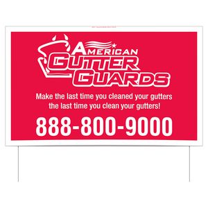 Double-Sided Yard Sign | 21" x 34 1/2" | With Wire Frames