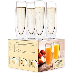 Double-Wall Champagne Set (4) 5oz EparÃ©