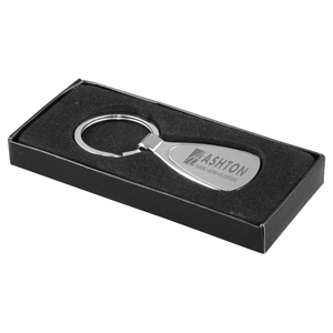 "Droplet" Economy Laser Engraved Metal Key Holder (Overseas)