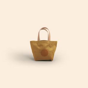 Dumpling - Colored Canvas With Leather Handles