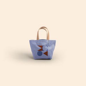 Dumpling - Colored Canvas With Leather Handles