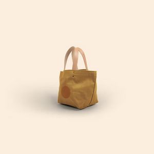 Dumpling - Colored Canvas With Leather Handles