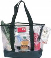 Dura-Clear Vinyl Tote Bag w/ Polycord Trim (19"x14"x6")