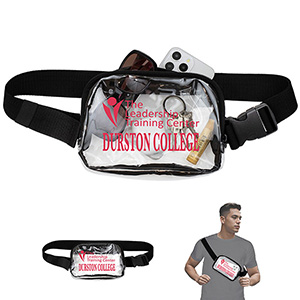 "EVERYWHERE" Clear Stadium Compliant Cross-Body Belt Bag