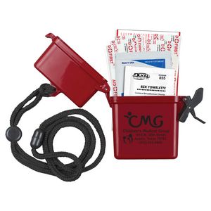 "EZ Carry Kit 1" 9 Piece First Aid Kit w/Breakaway & Adjustable Neck Lanyard