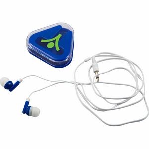 Ear Buds in Triangular Case