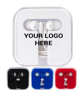 Ear Phones In Protective Travel Case