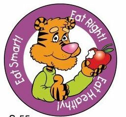 Eat Right! Eat Healthy! Eat Smart! Sticker Roll