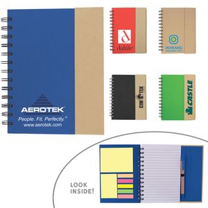 Eco-Recycled Journal w/Sticky Notes