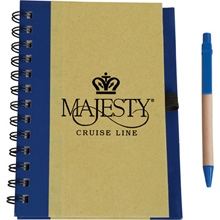 Eco Spiral Notebook with Eco Paper Barrel Pen