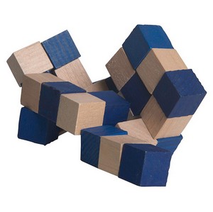 Elastic Cube Puzzle in Wood
