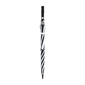 Elements 60" Recycled Auto Open Double Canopy Golf Umbrella - Black-White