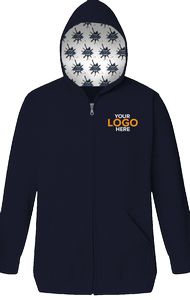 Essential Zip Front Hoodie w/Sublimated Hood